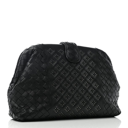 Bottega Veneta Nappa Intrecciato Studded The Lauren 1980 Clutch Black 3 of 6