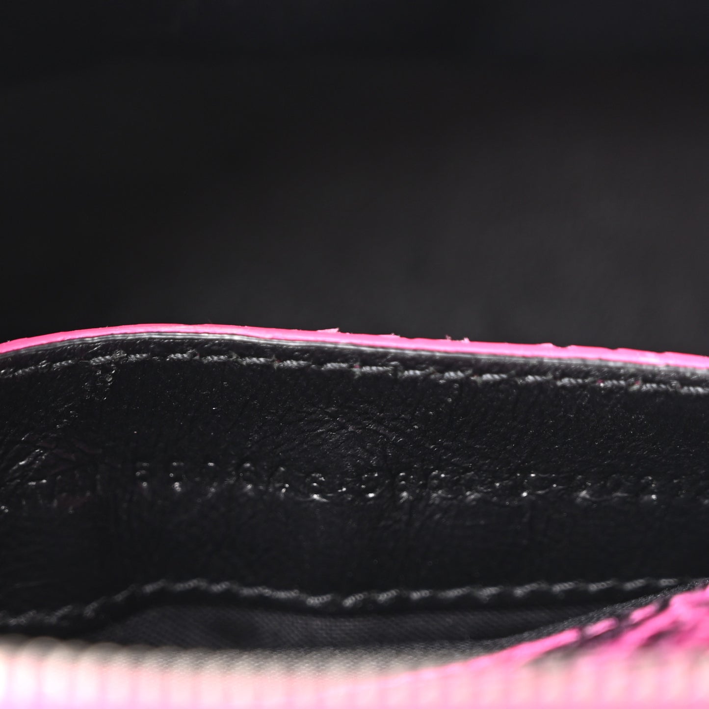 Calfskin Python Effect XXS Ville Top Handle Bag Fuchsia Black