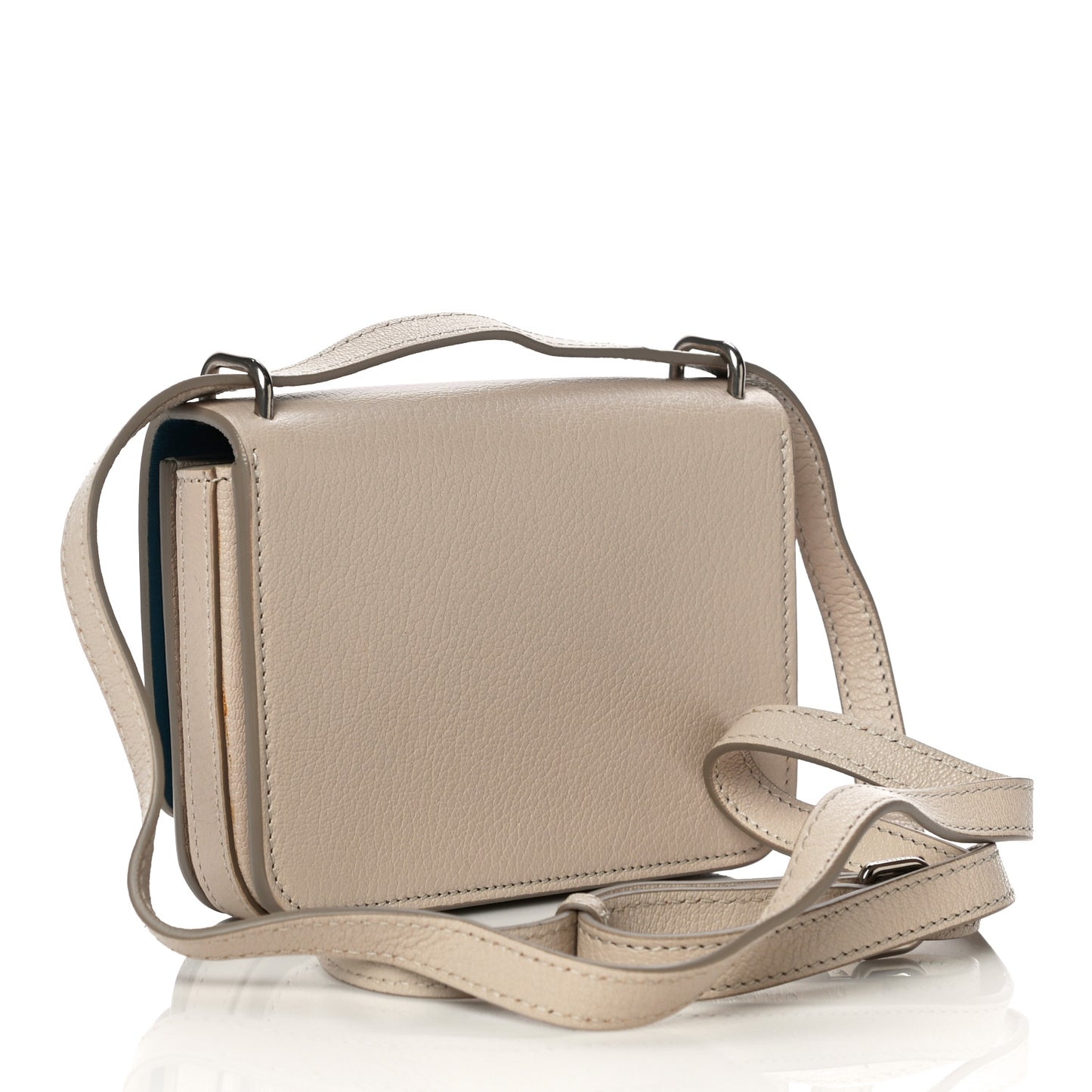 Goatskin Mini D-Ring Bag Beige