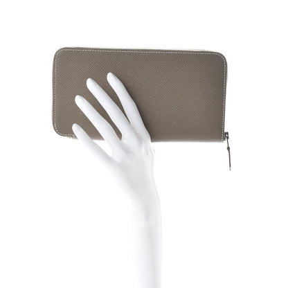 Hermes Epsom Silk'in Wallet Etoupe 2 of 8