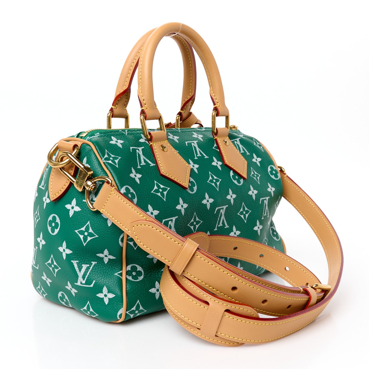 Calfskin Monogram Speedy P9 Bandouliere 25 Green