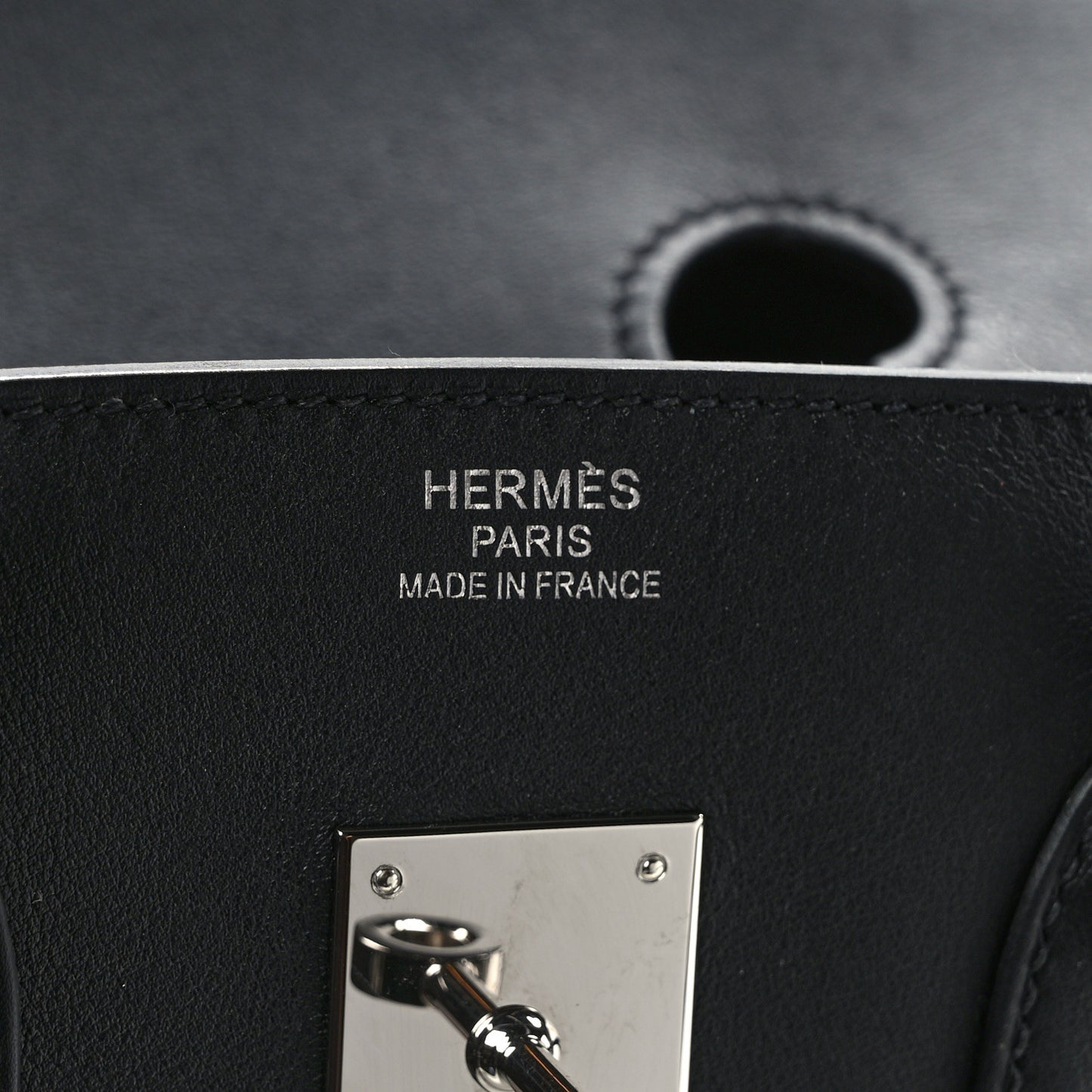 Swift Twill H Fray Fray Birkin 35 Black Ecru