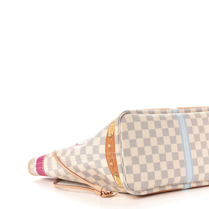 Louis Vuitton Damier Azur Summer Trunks Newport Beach Neo Neverfull MM 9 of 13