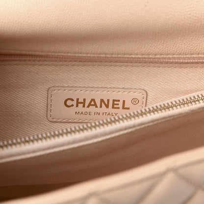 Chanel Caviar Quilted Small Coco Handle Flap Beige 6 of 12