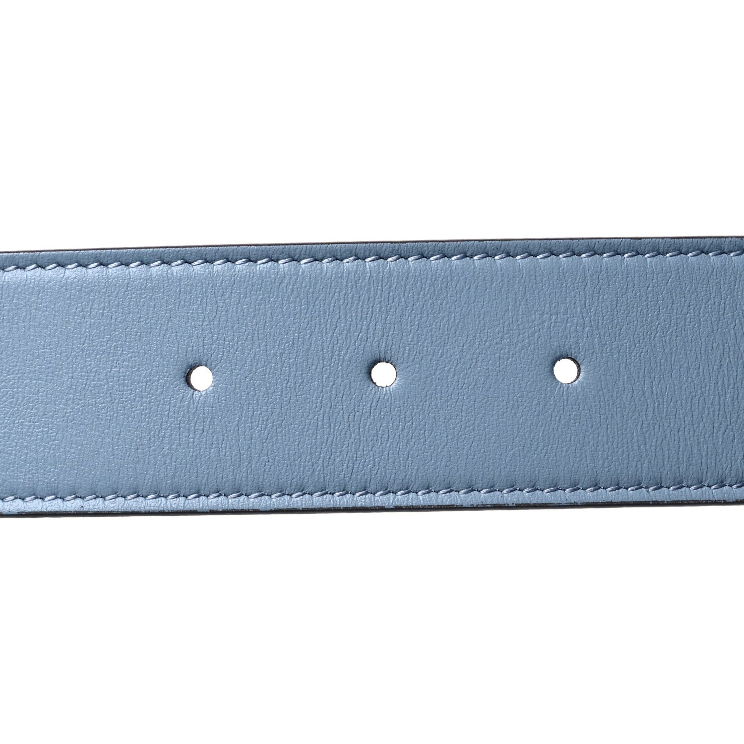 Gucci Plutone Calfskin 37mm GG Marmont Reversible Belt 80 32 Light Blue Rosso Ancora Red 7 of 7
