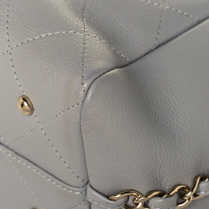 Chanel Bullskin Stitched Medium Shopping Bag Grey 10 of 16
