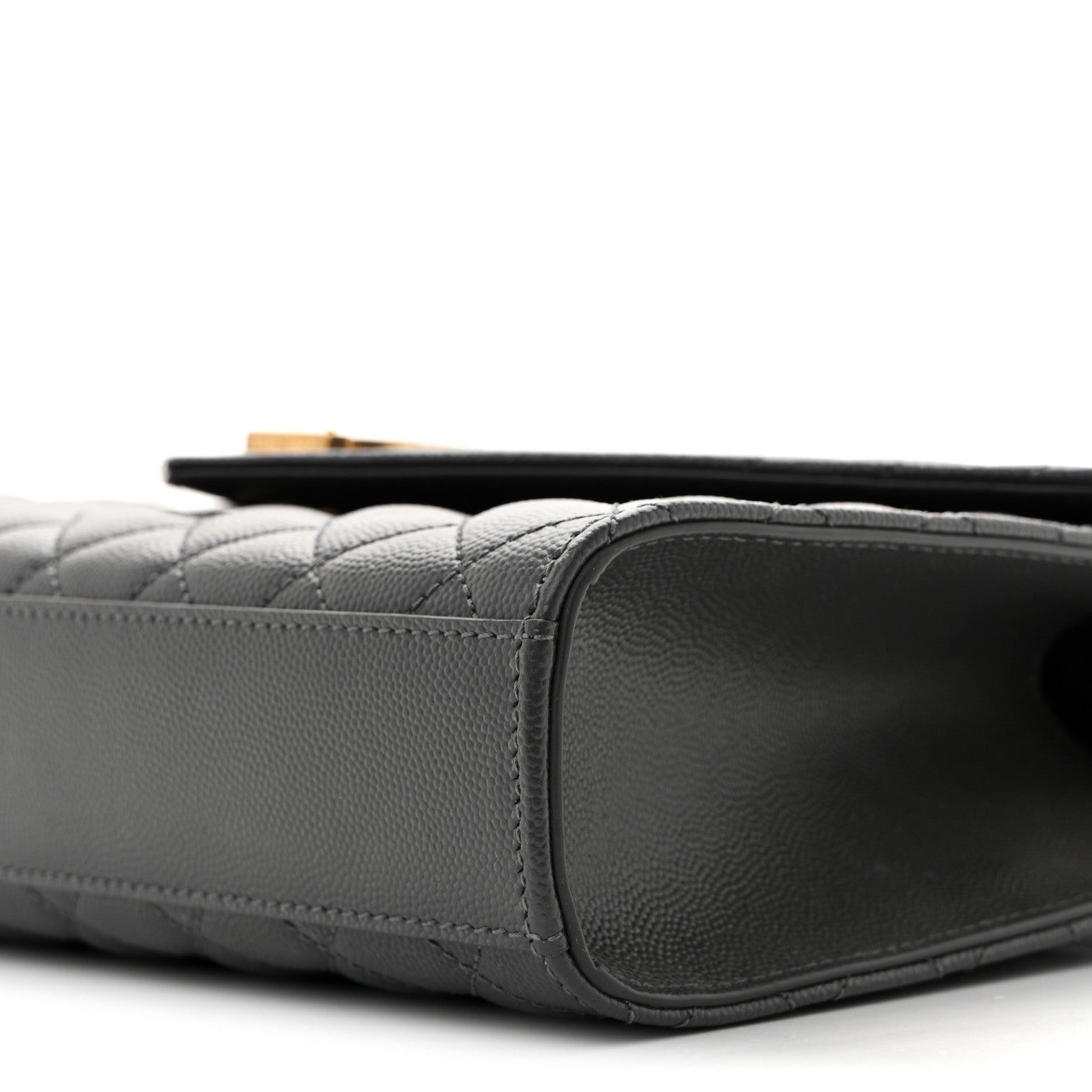 Saint Laurent Grain De Poudre Textured Mixed Matelasse Triquilt Medium Monogram Satchel Pebble 10 of 11