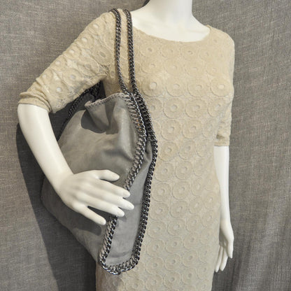 Stella McCartney Leather Falabella Tote Light Grey 2 of 7