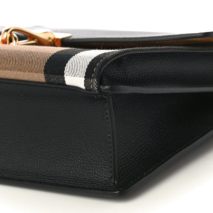 Burberry Derby Calfskin House Check Small Macken Crossbody Bag Black 11 of 13