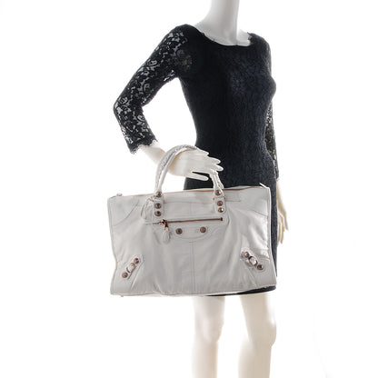 Balenciaga Agneau Giant 12 Rose Gold Hardware Work White Light 2 of 7