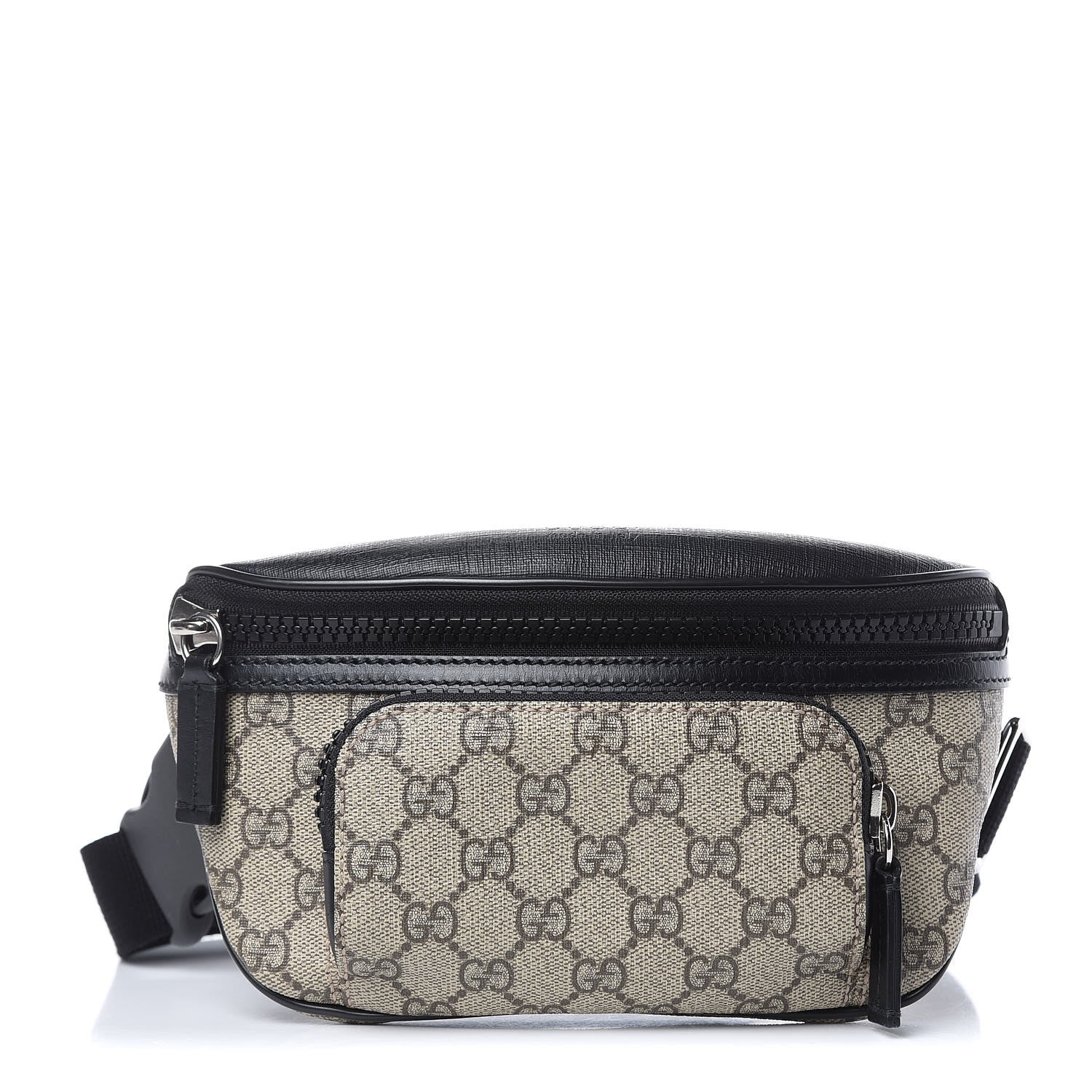 Gucci GG Supreme Monogram Belt Bag Black 1 of 8