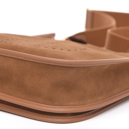 Hermes Grizzly Calfskin Swift Evelyne III PM Chamois Gold 9 of 10