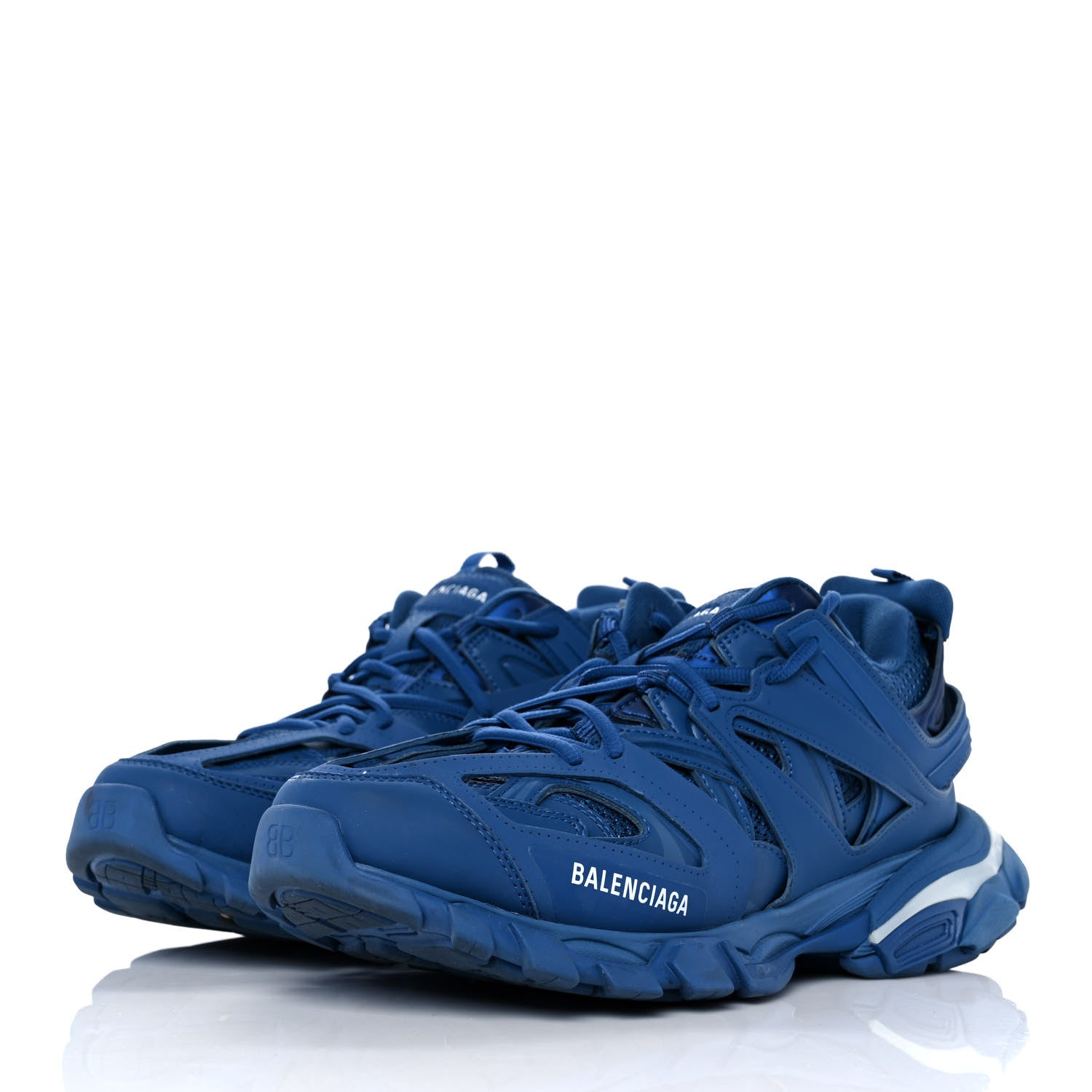 Balenciaga Mesh Nylon Mens Track LED Sneakers 43 Blue Grey White 3 of 7