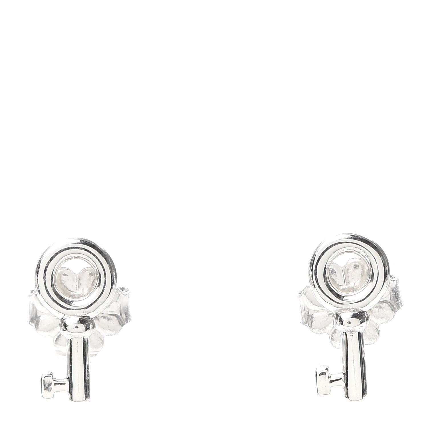 Tiffany Sterling Silver Key Earrings 1 of 5