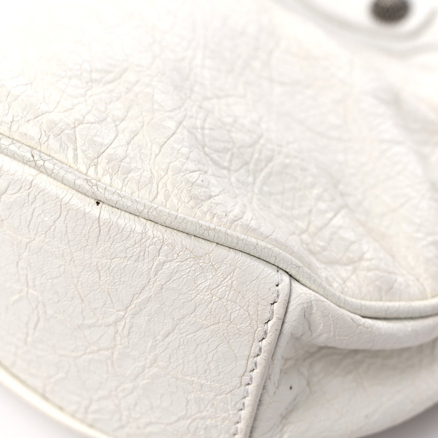 Agneau Arena Le Cagole Shoulder Bag XS Optic White