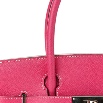 Hermes Epsom Candy Birkin 30 Rose Tyrien Rubis 15 of 21