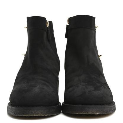 Chanel Suede Calfskin CC Turnlock Short Boots 39.5 Black 3 of 10