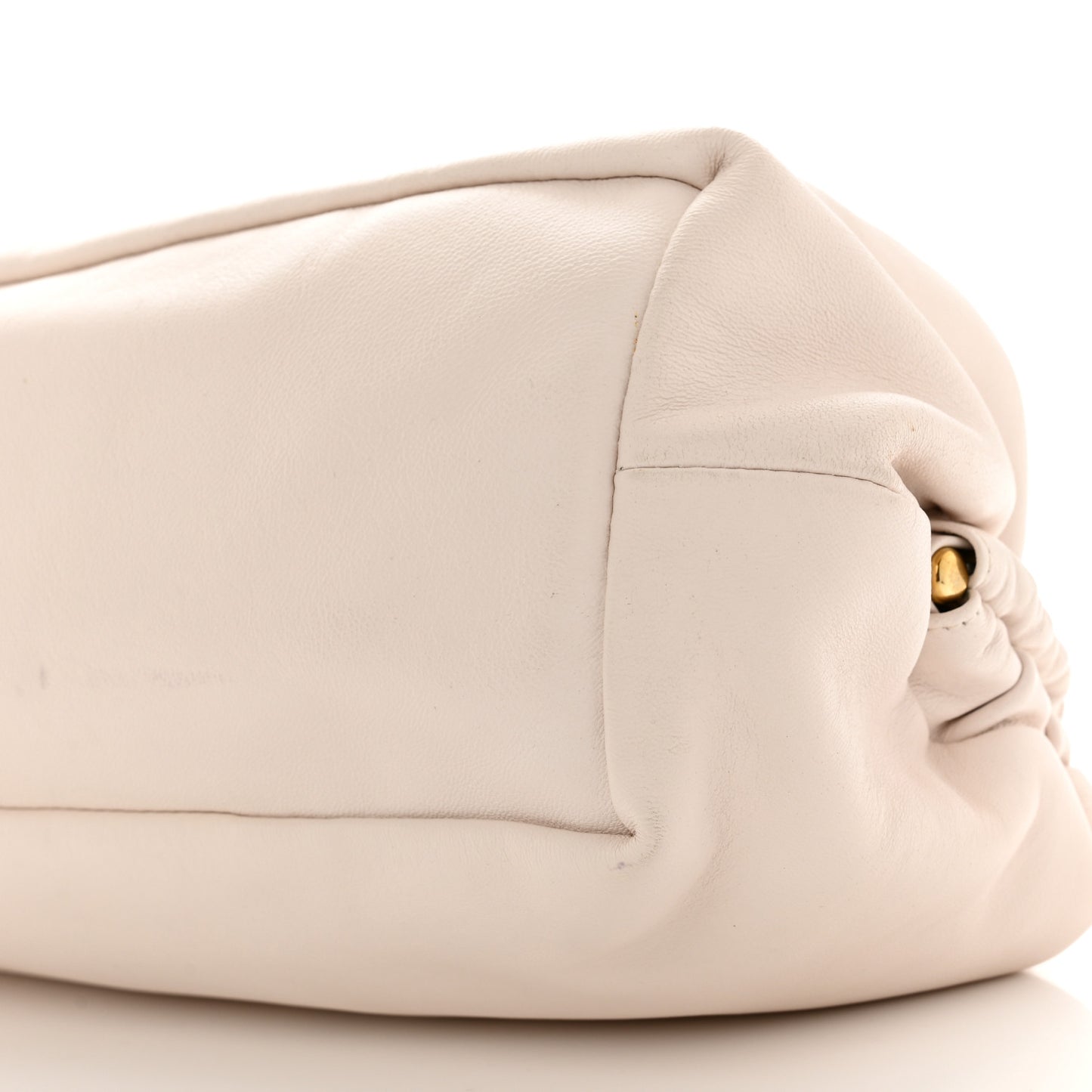 Lambskin Cloud Clutch White