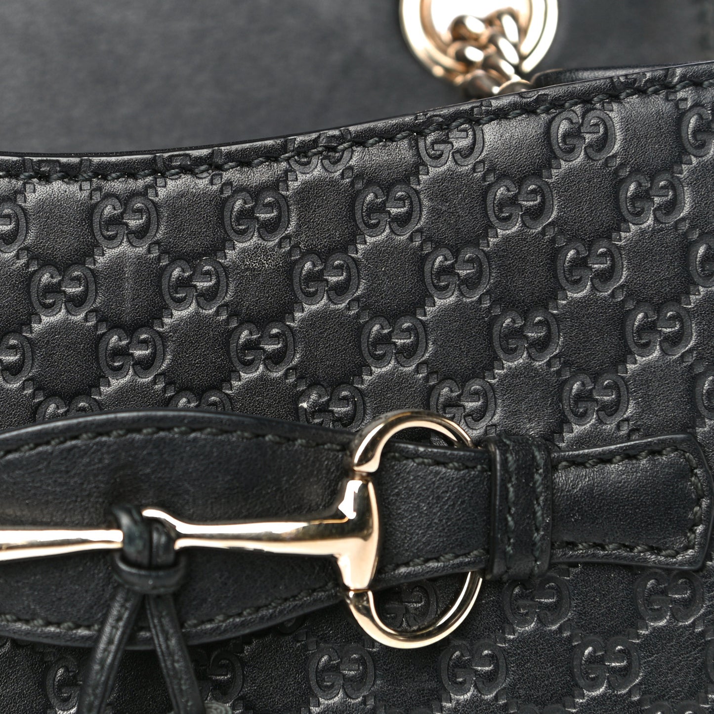 Microguccissima Mini Emily Shoulder Bag Black