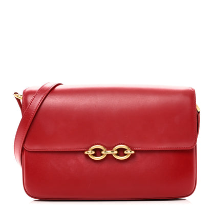 Saint Laurent Smooth Calfskin Le Maillon Satchel Rouge Eros 1 of 12