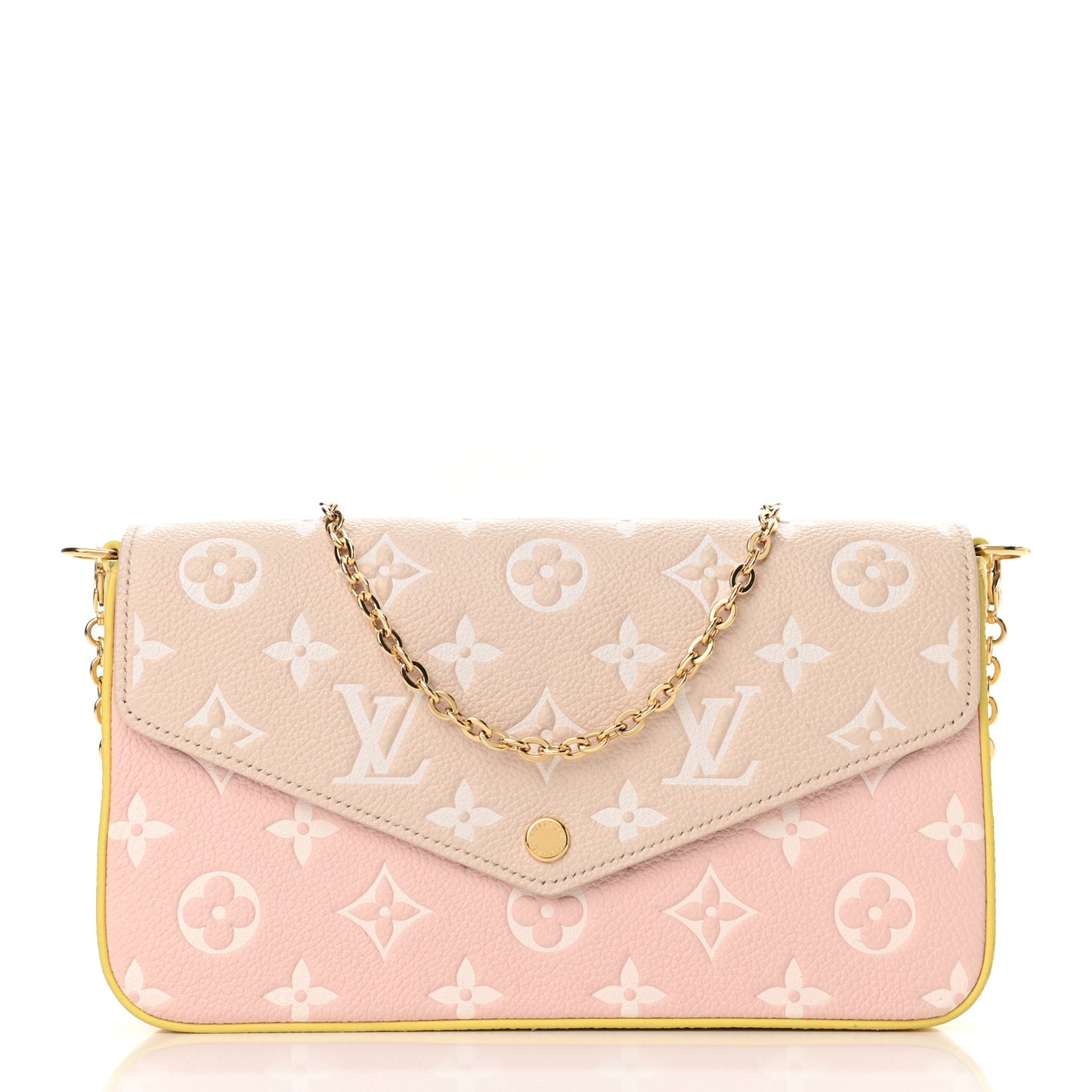 Empreinte Spring in the City Felicie Pochette Chain Wallet Pink Beige Yellow