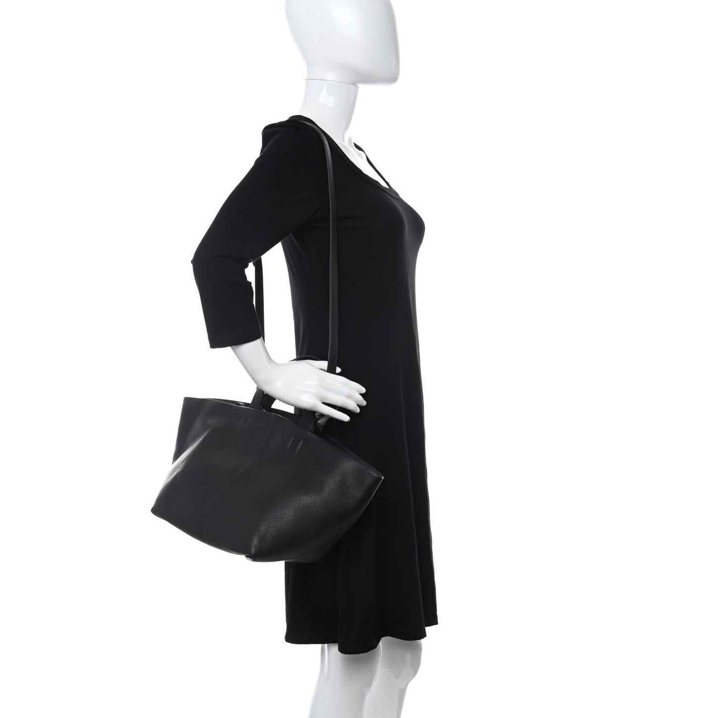 Calfskin Mini Tulipano Bag Black
