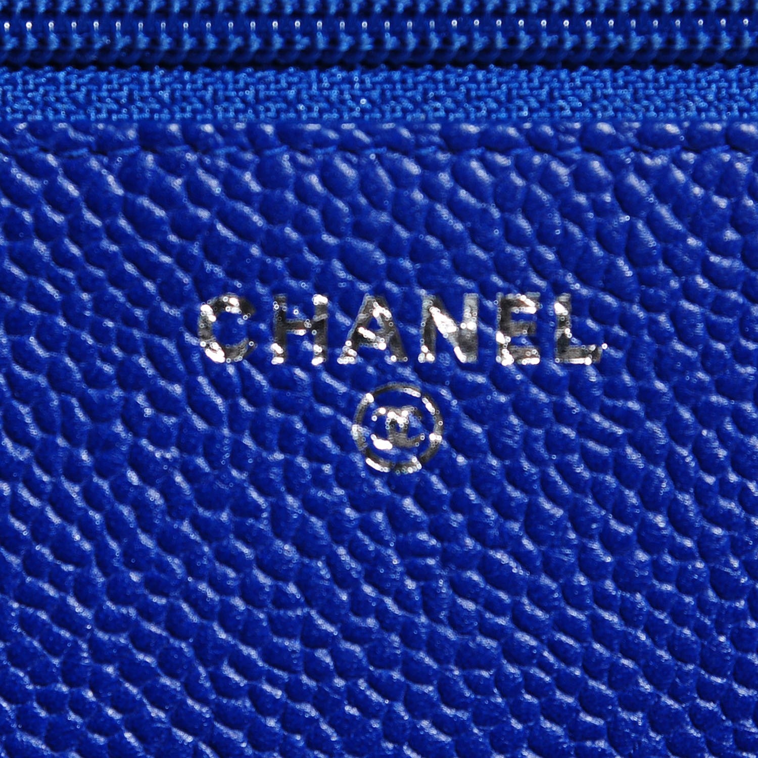 Chanel Caviar Wallet on Chain WOC Blue 5 of 8