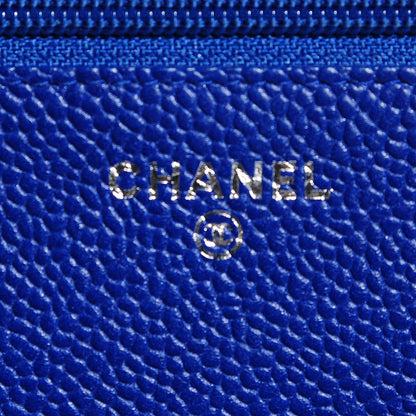 Chanel Caviar Wallet on Chain WOC Blue 5 of 8