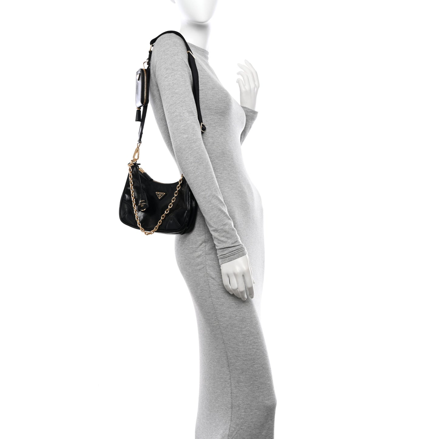 Patent Naplak Re-Edition 2005 Shoulder Bag Black