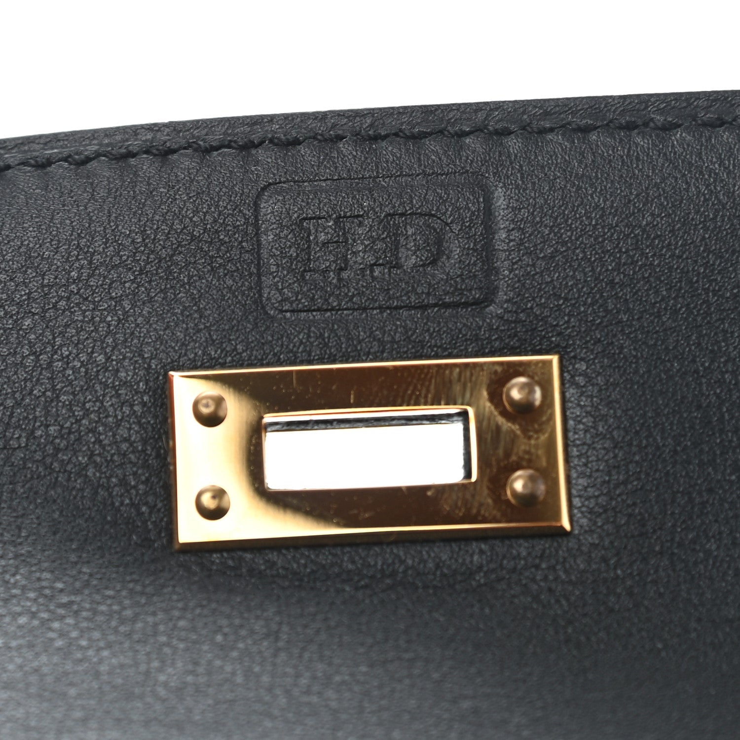 Hermes Swift Kelly Pochette Clutch Black 7 of 9