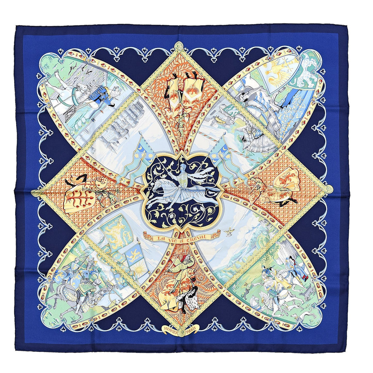 Silk La Vie A Cheval Scarf 90