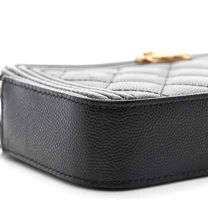 Chanel Caviar Quilted Small Boy Clutch With Chain Black 11 of 14