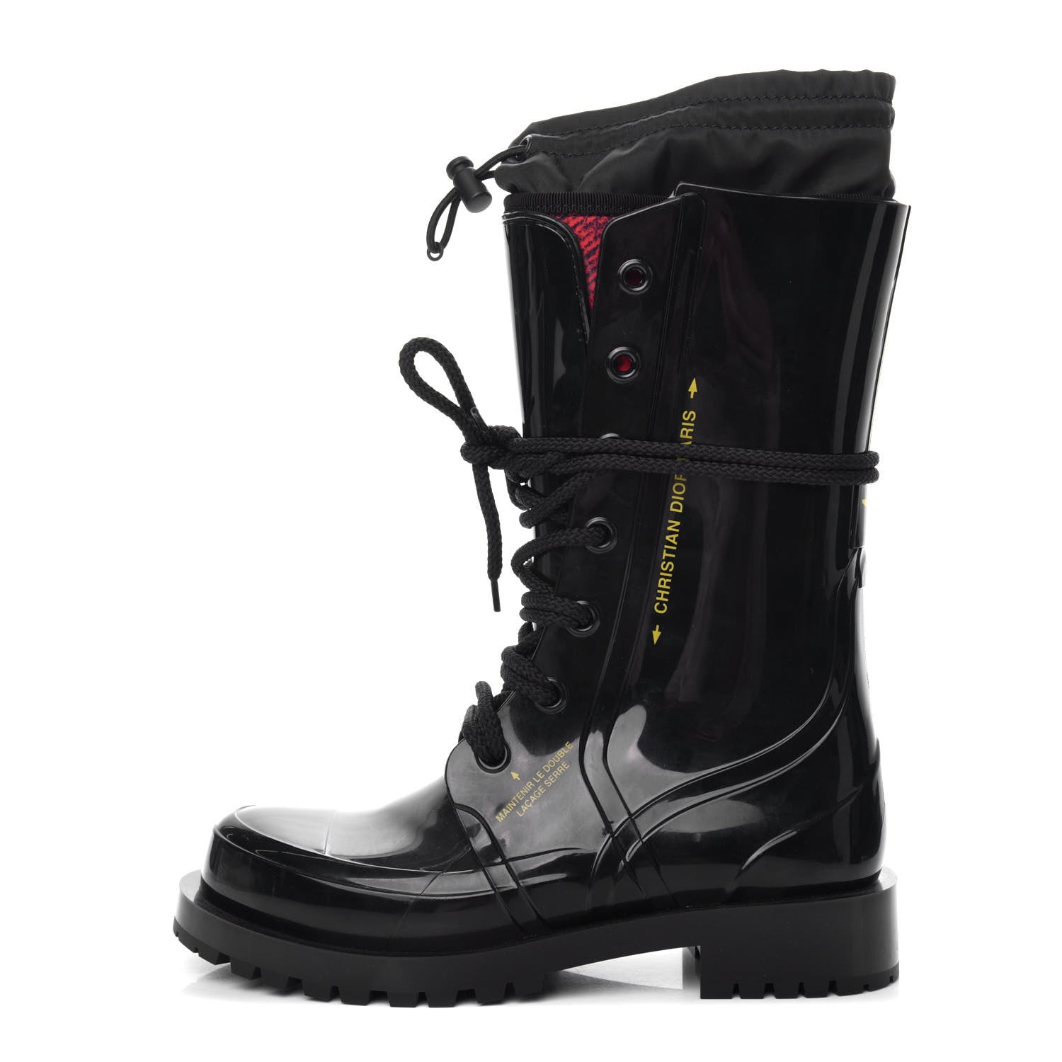 Christian Dior Shiny Rubber Diorcamp Low Boots 35 Black 1 of 9