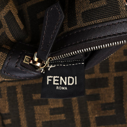 Fendi Fabric Jacquard FF 1974 Large Baguette Tobacco Moro Fuxia Fluo 6 of 14