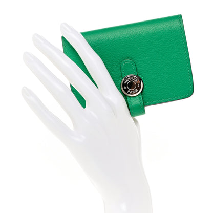 Hermes Togo Dogon Card Case Vert Vertigo 2 of 8