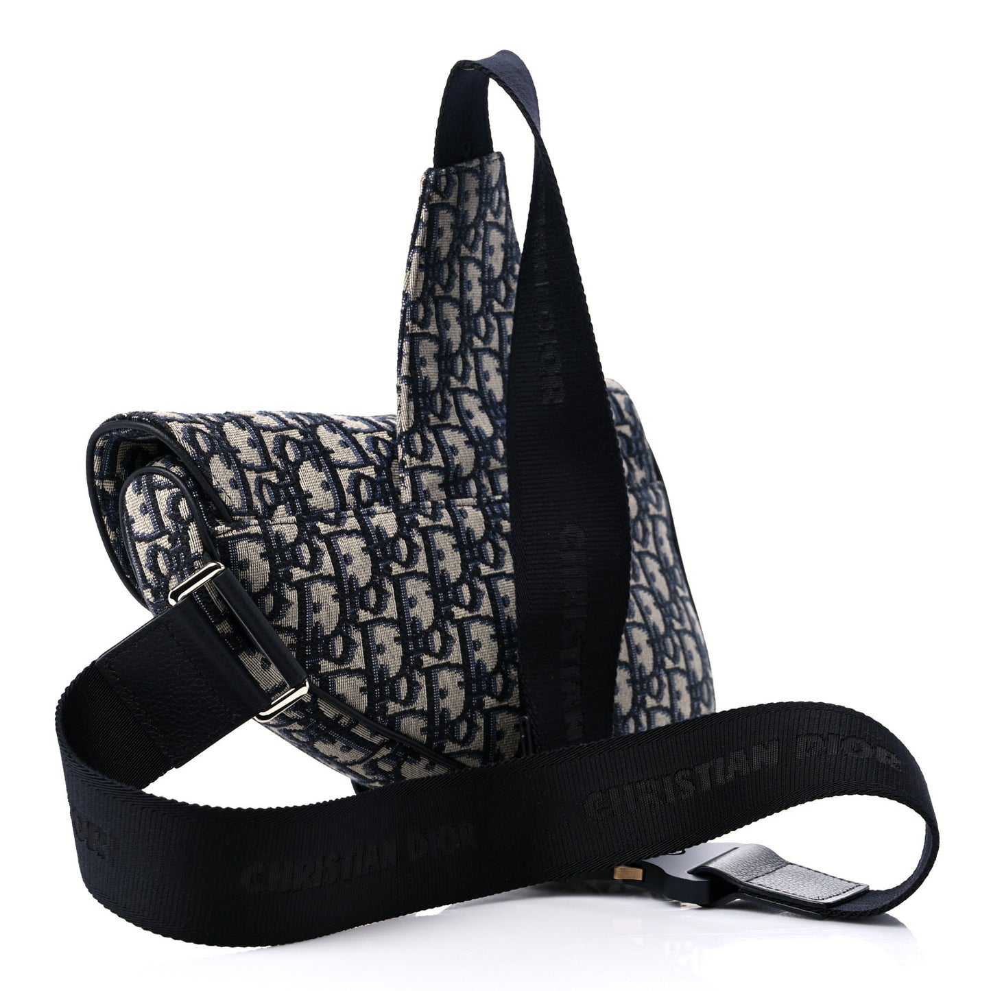 Oblique Mens Saddle Bag Blue