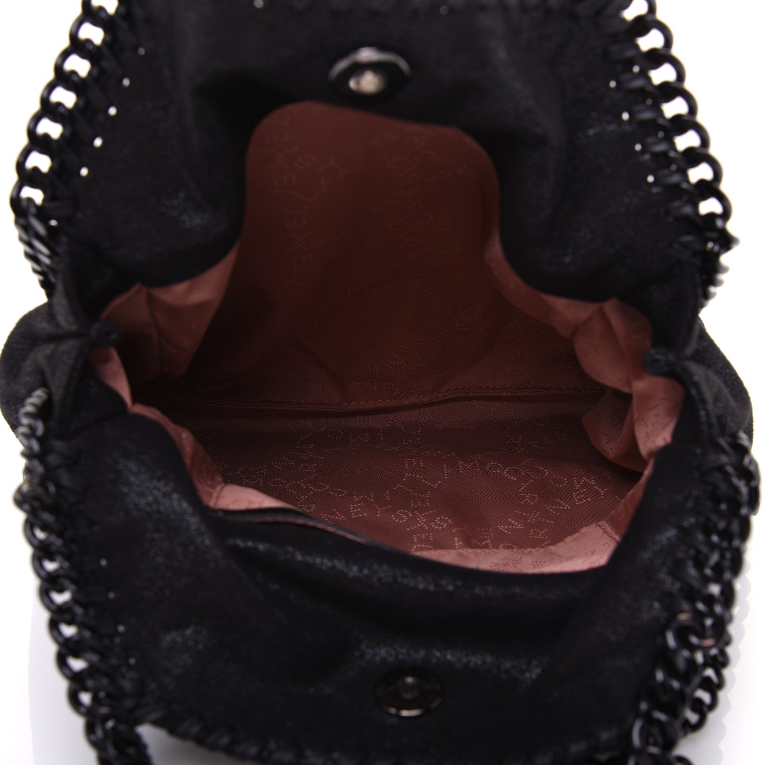Stella McCartney Shaggy Deer Mini Falabella Fold Over Tote Black 5 of 11