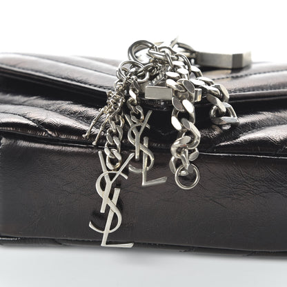 Saint Laurent Calfskin Matelasse Monogram Classic Baby Punk Chain Bag Black 12 of 12