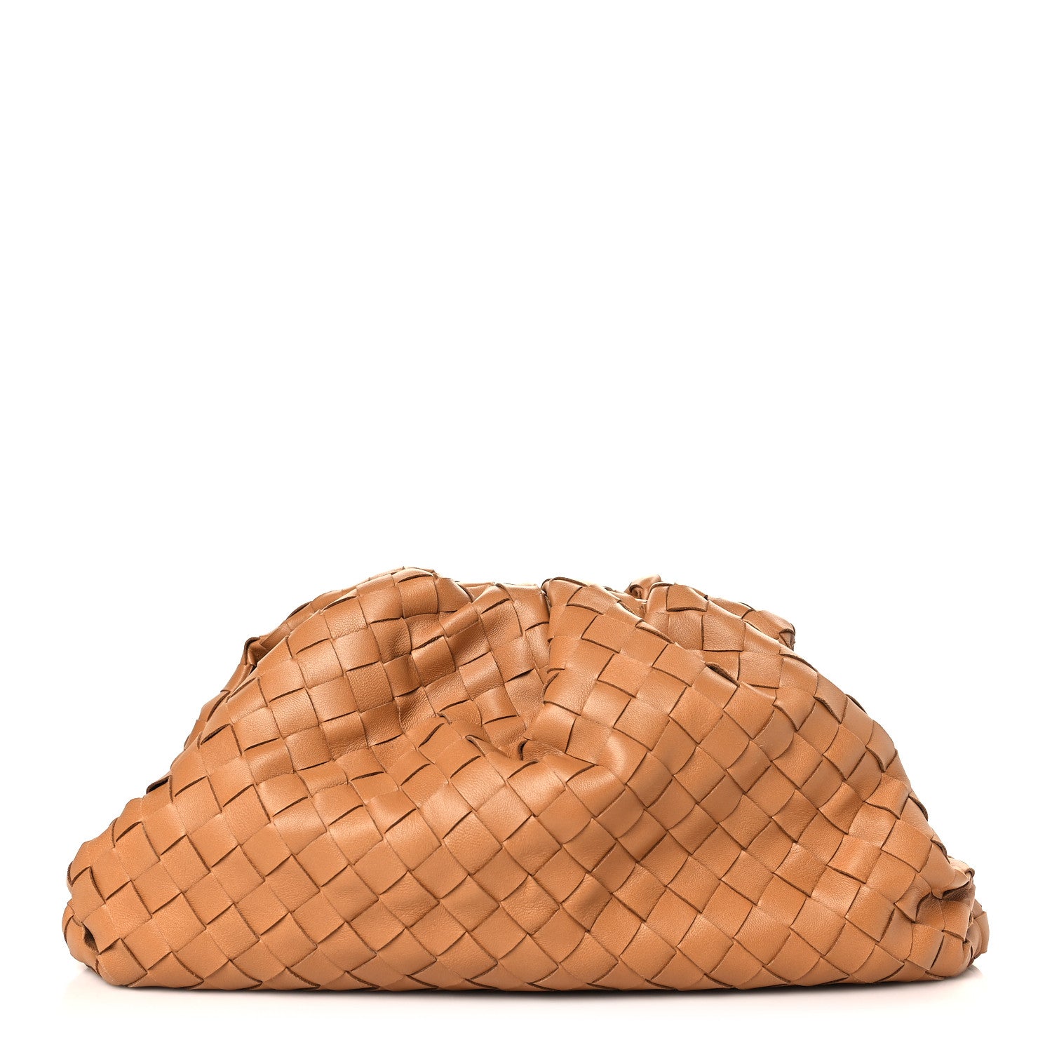 Bottega Veneta Nappa Maxi Intrecciato The Pouch Oversized Clutch Caramel 1 of 9