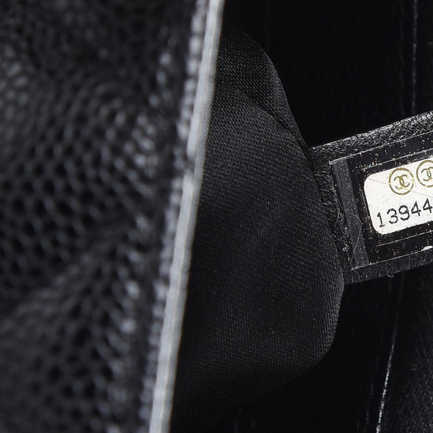 Caviar Quilted Grand Shopping Tote GST Black