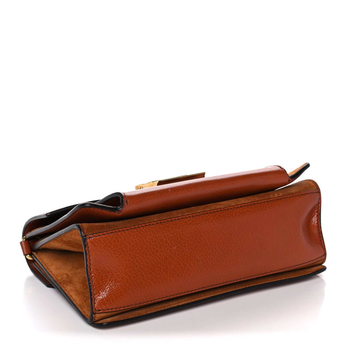 Goatskin Suede Small GV3 Shoulder Bag Chestnut