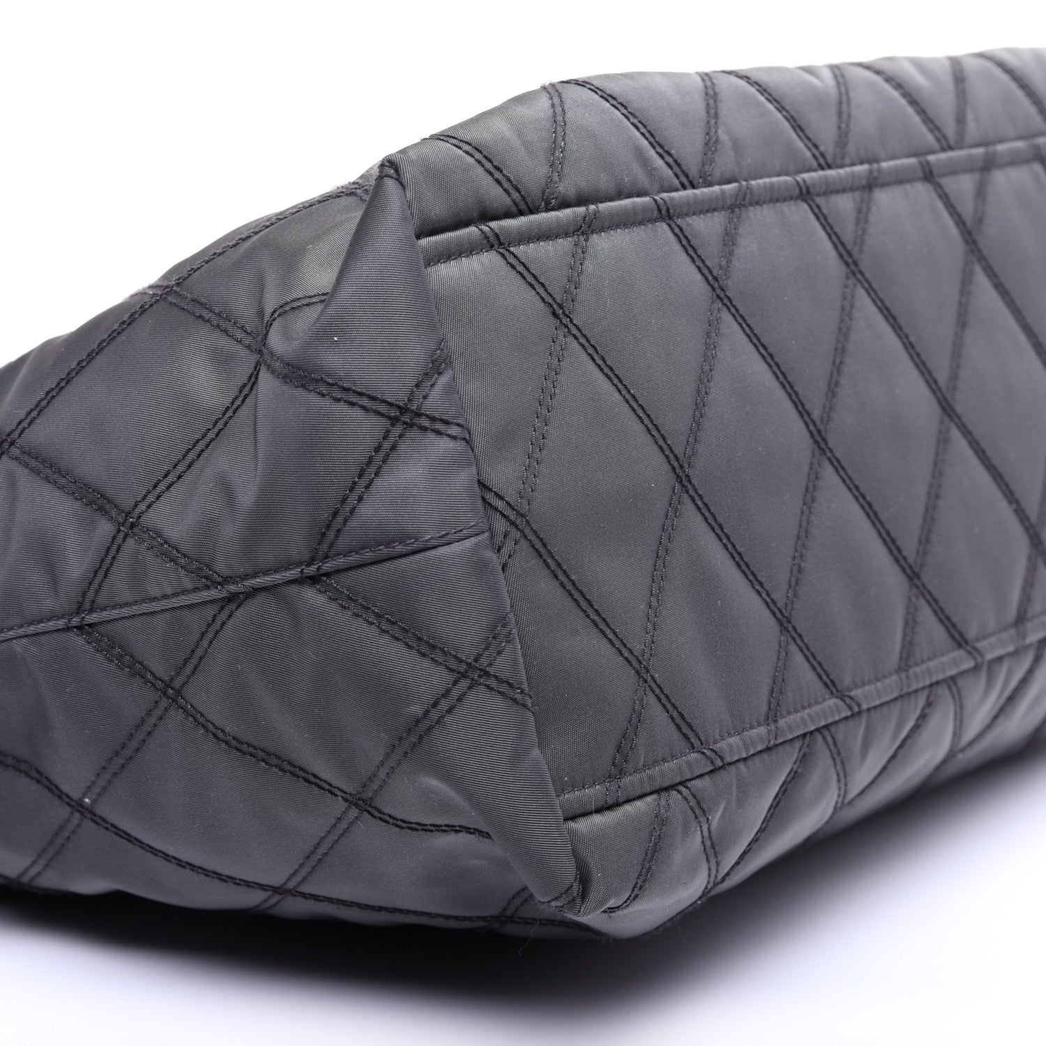 Prada Nylon Tessuto Impuntu Quilted Shopper Tote Ardesia 5 of 11