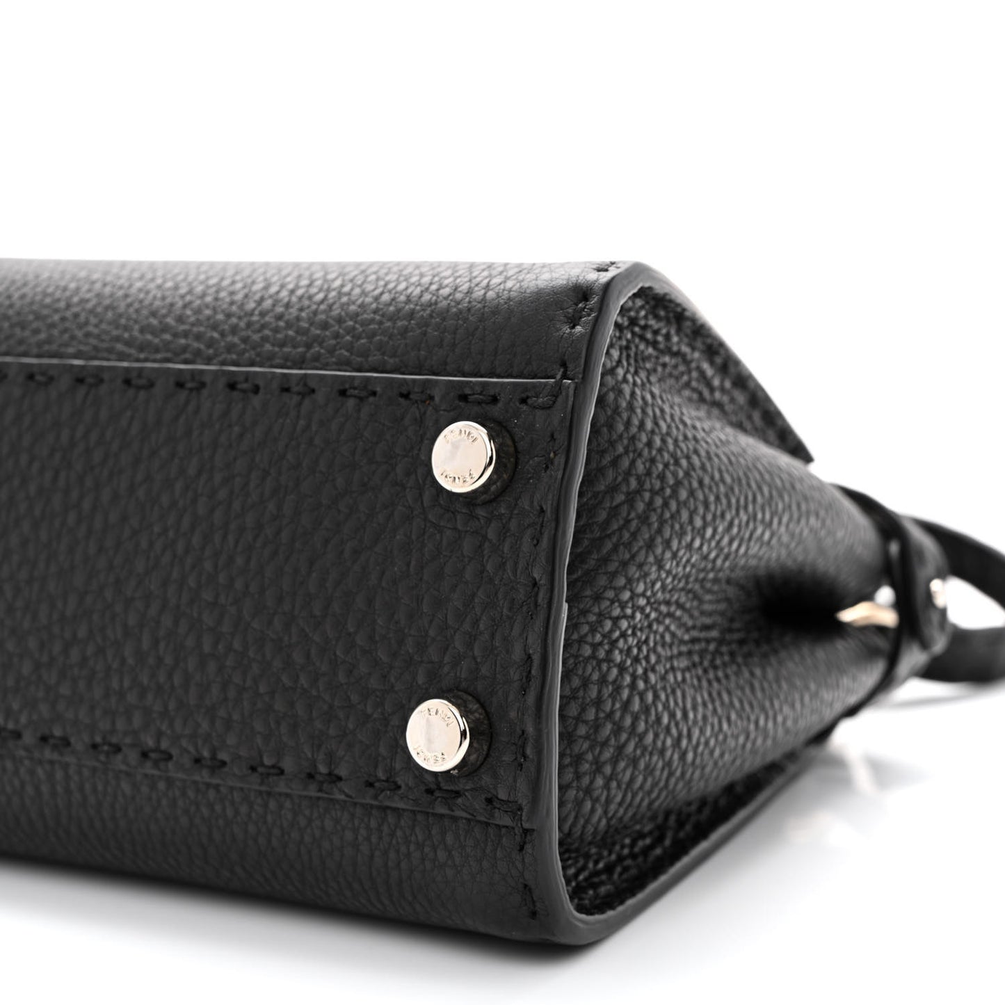 Cuoio Romano Selleria Bi-Color Mini Peekaboo Iconic Satchel Black Mou