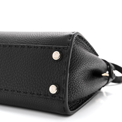 Fendi Cuoio Romano Selleria Bi-Color Mini Peekaboo Iconic Satchel Black Mou 11 of 11