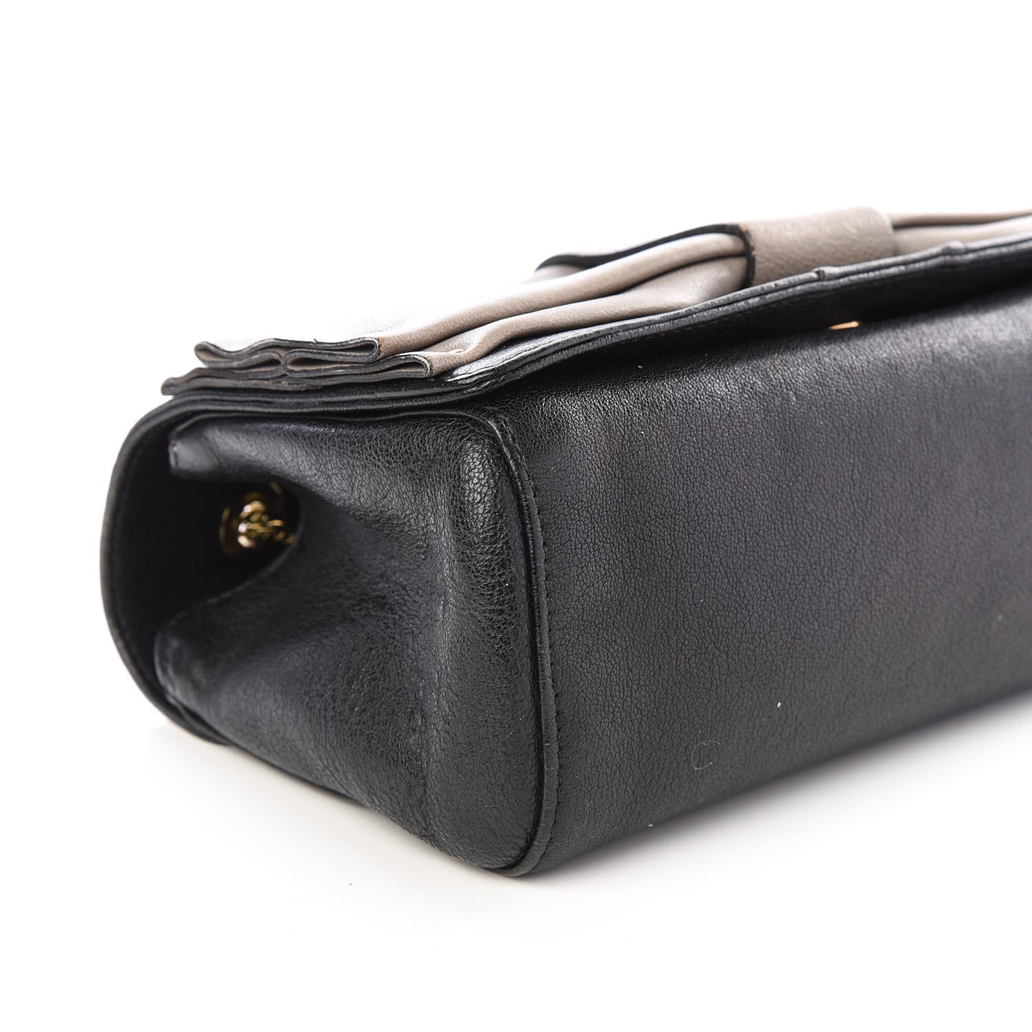 Calfskin Small June Bow Shoulder Bag Black