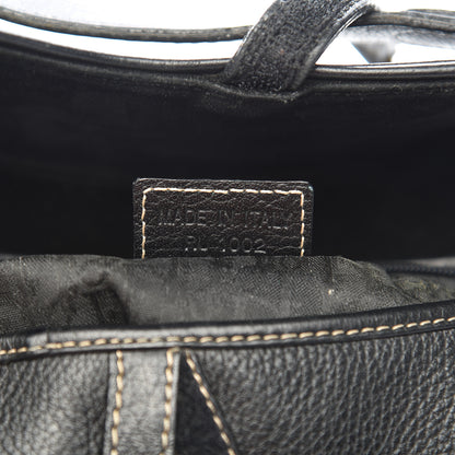 Christian Dior Calfskin Double Saddle Bag Black 7 of 14