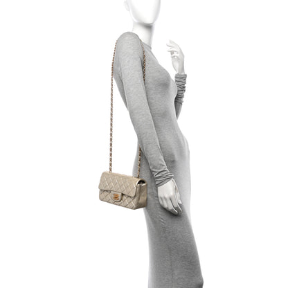 Chanel Metallic Lambskin Quilted Mini Rectangular Flap Gold 2 of 11