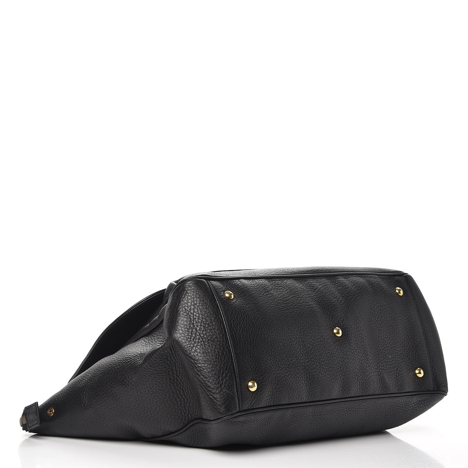 Gucci Pebbled Calfskin Medium 1973 Top Handle Satchel Black 4 of 19