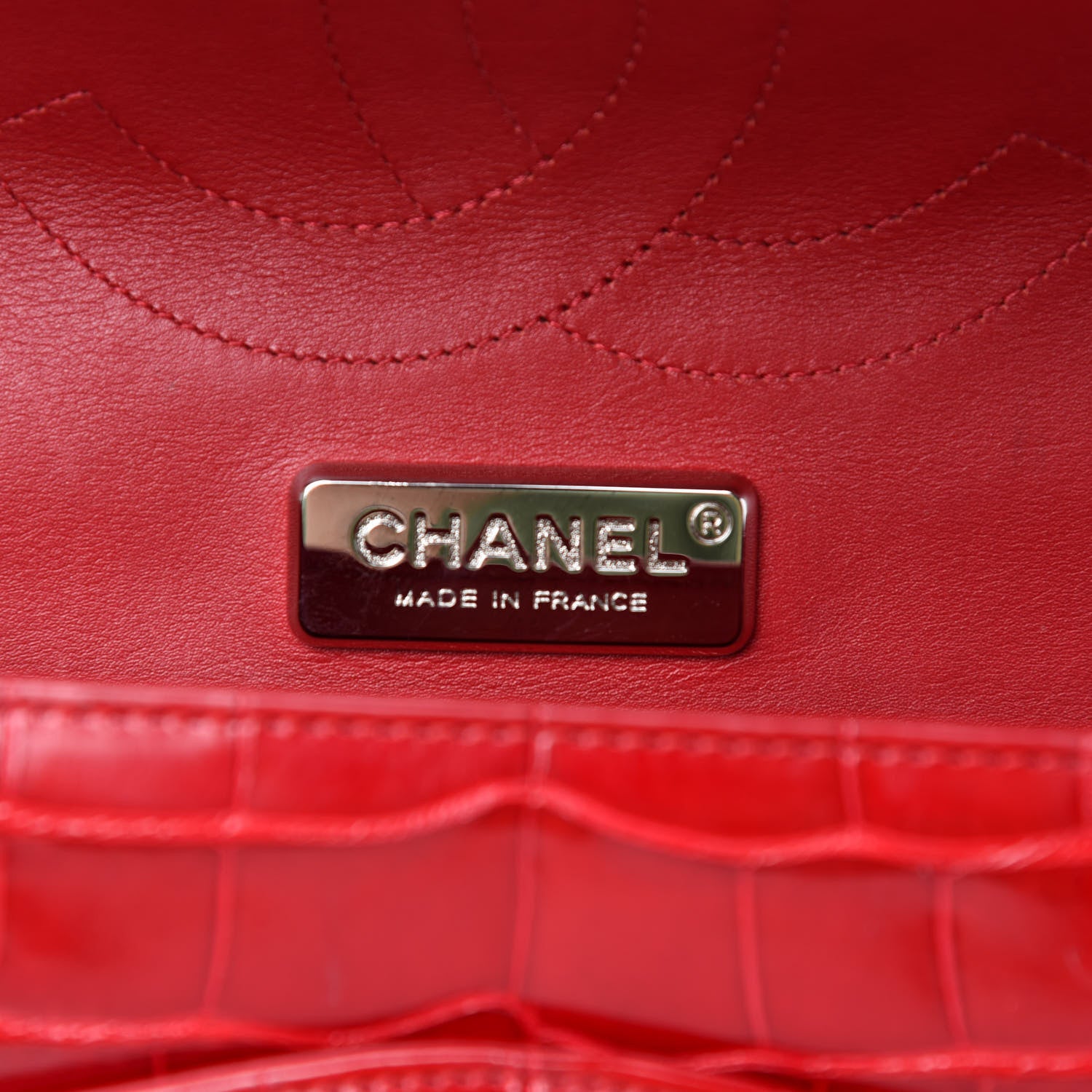 Chanel Alligator Jumbo Double Flap Red 17 of 19