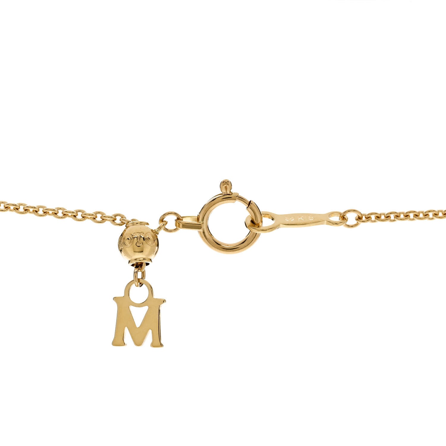 Mikimoto 18K Yellow Gold Platinum Diamond Akoya Pearl Teddy Bear